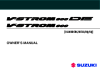 suzuki v-strom dl800 - owners manual 2023-